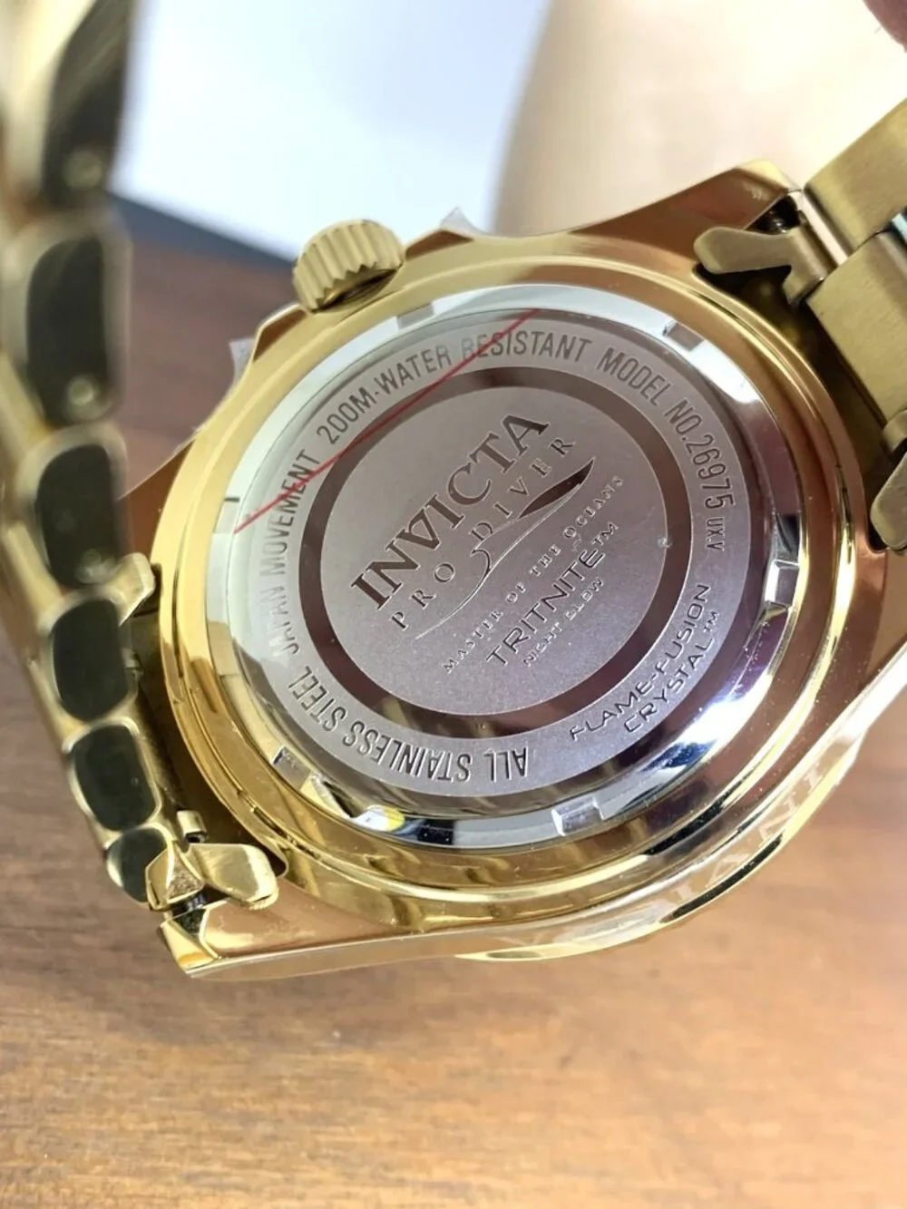 Invicta Men's Watch 26975 Pro Diver Black Dial Gold Stainless Steel Quartz 40mm